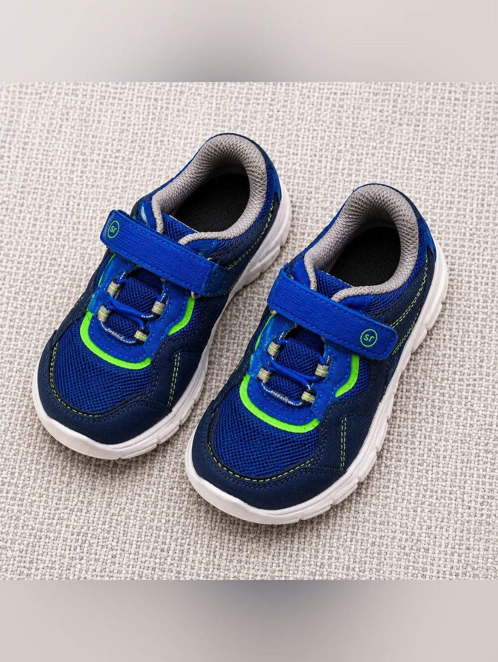 Stride Rite 360 Toddler Sneakers Blue/Green – Velcro Athletic Shoes